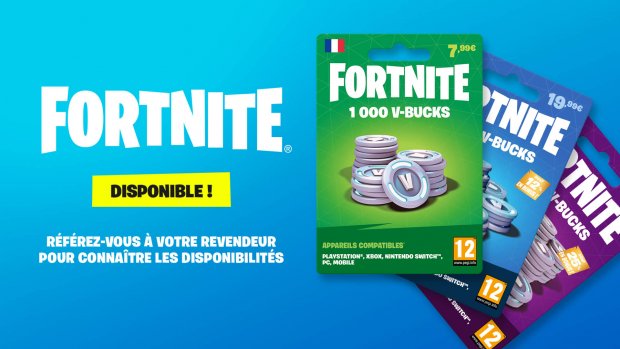 Fortnite Carte V Bucks France prix Micromania