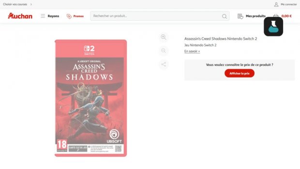 Assassin's Creed Shadows Switch 2 Auchan Dealabs 14 10 2025