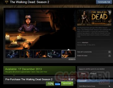 the walking dead steam annonce date